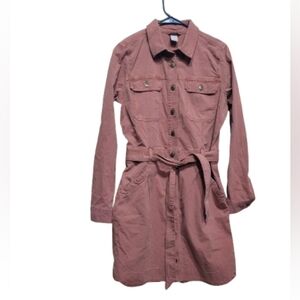 Duluth Trading Co Pink Belted Canvas Shop Jacket Womens Small